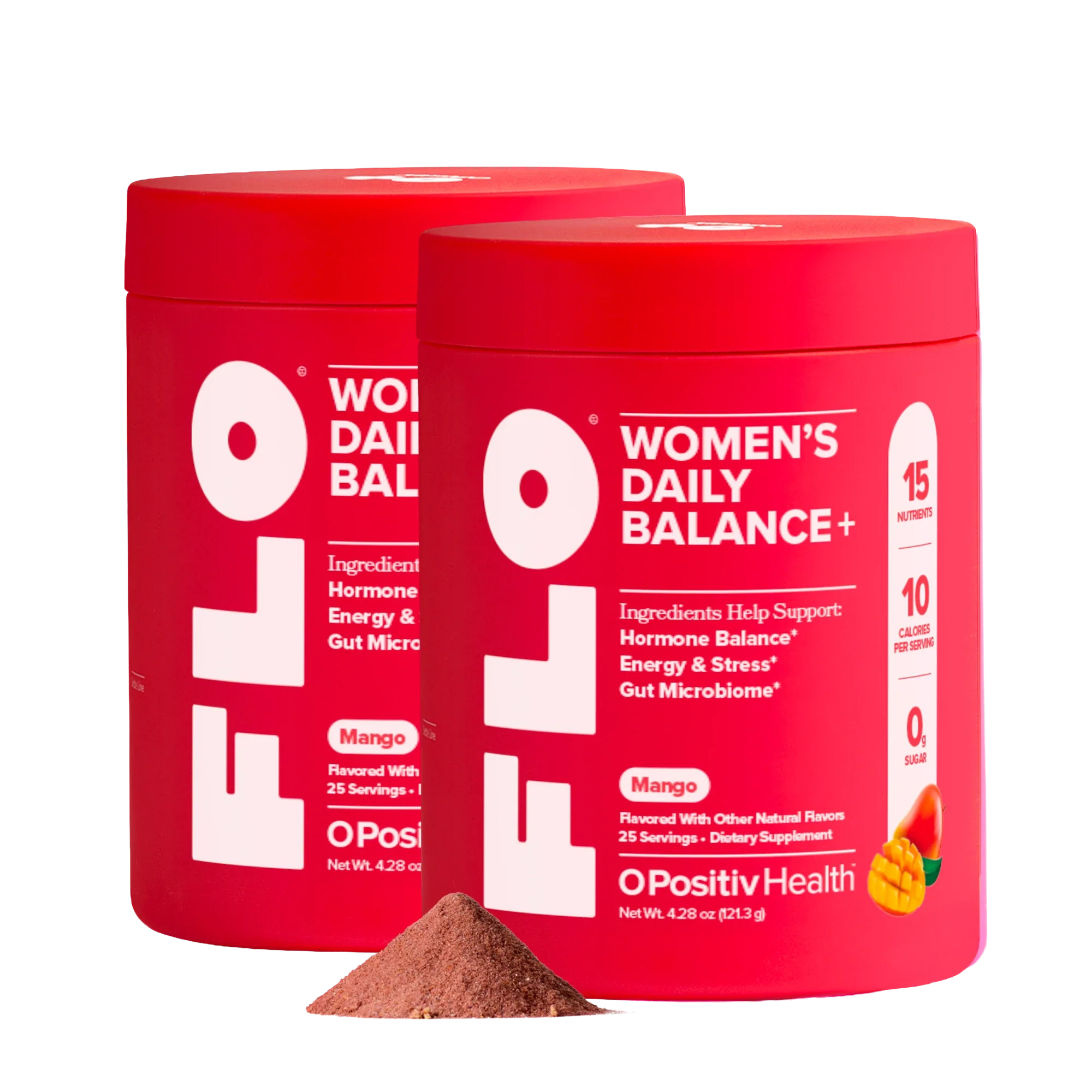 FLO - Mango Women's Daily Balance+ Powder - 2 Bottle