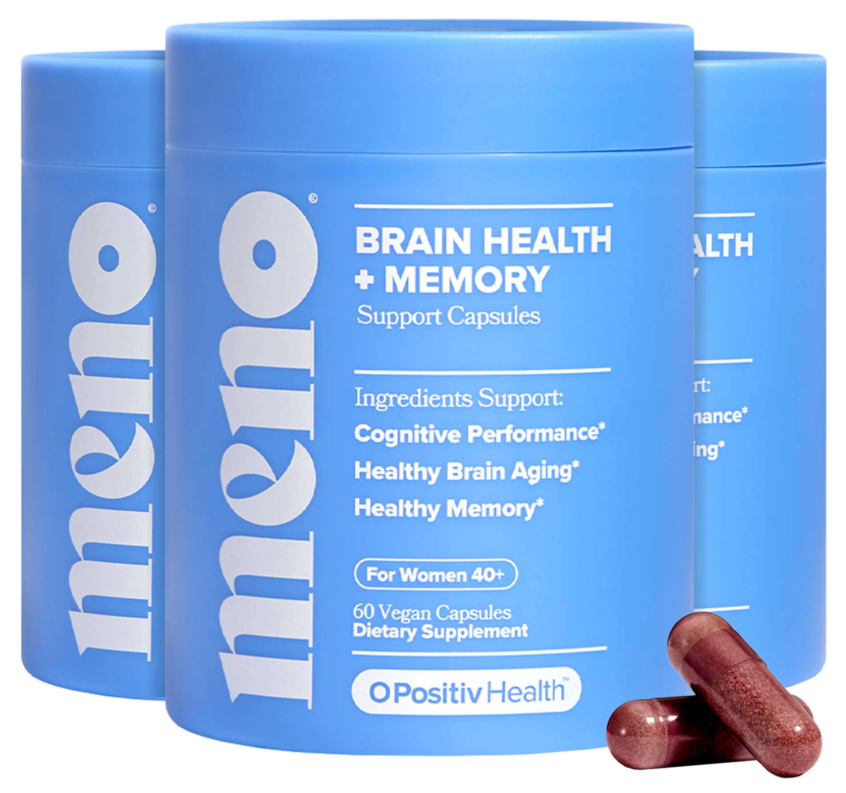 MENO - Brain Health & Memory Support Capsules - 3 Bottle Subscription