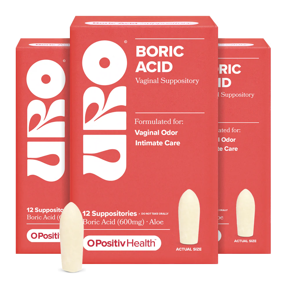URO Boric Acid Vaginal Suppository - 3 Box Subscription