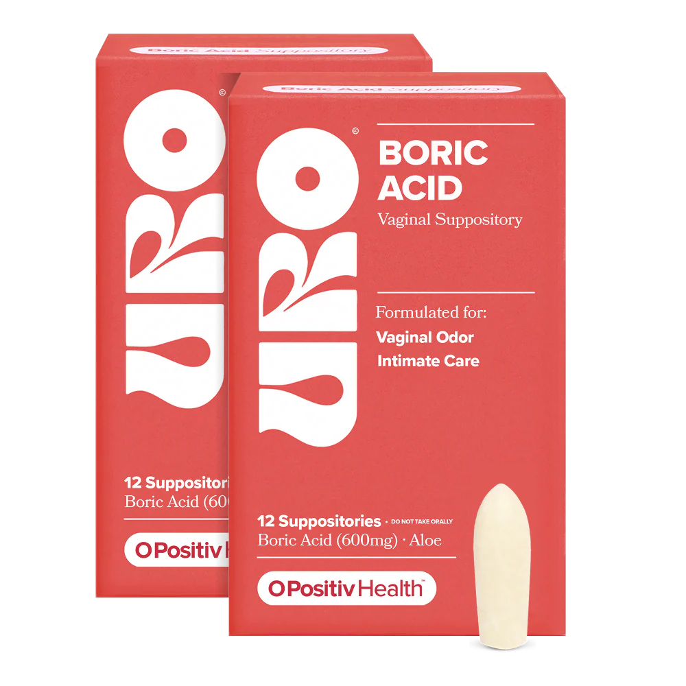URO Boric Acid Vaginal Suppository - 2 Boxes